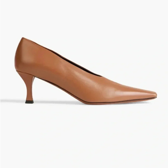 Proenza Schouler Heels Women’s 39 Kristie Leather Pumps in Brown Square Toe - Picture 1 of 13